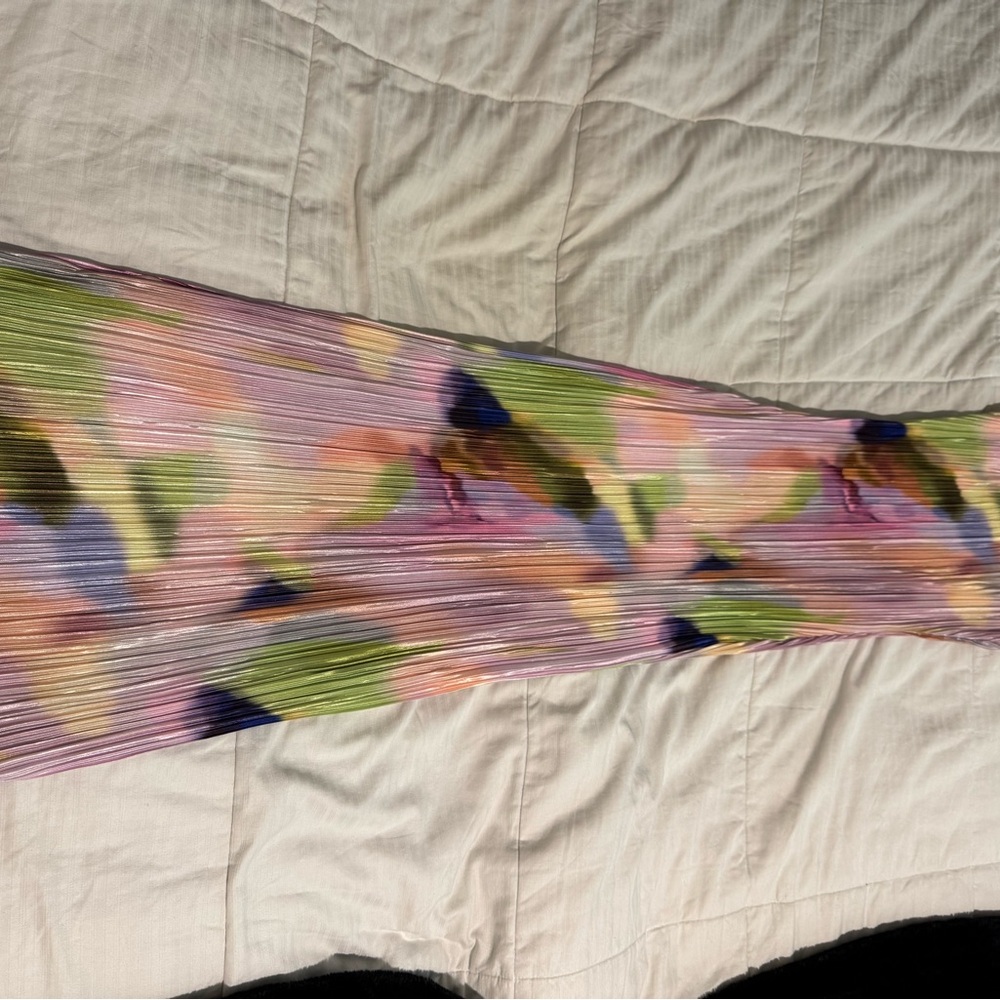 Colorful Pleated maxi dress